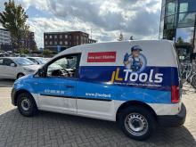 VW Caddy voor JL Tools beletterd / gewrapt