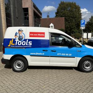 VW Caddy voor JL Tools beletterd / gewrapt